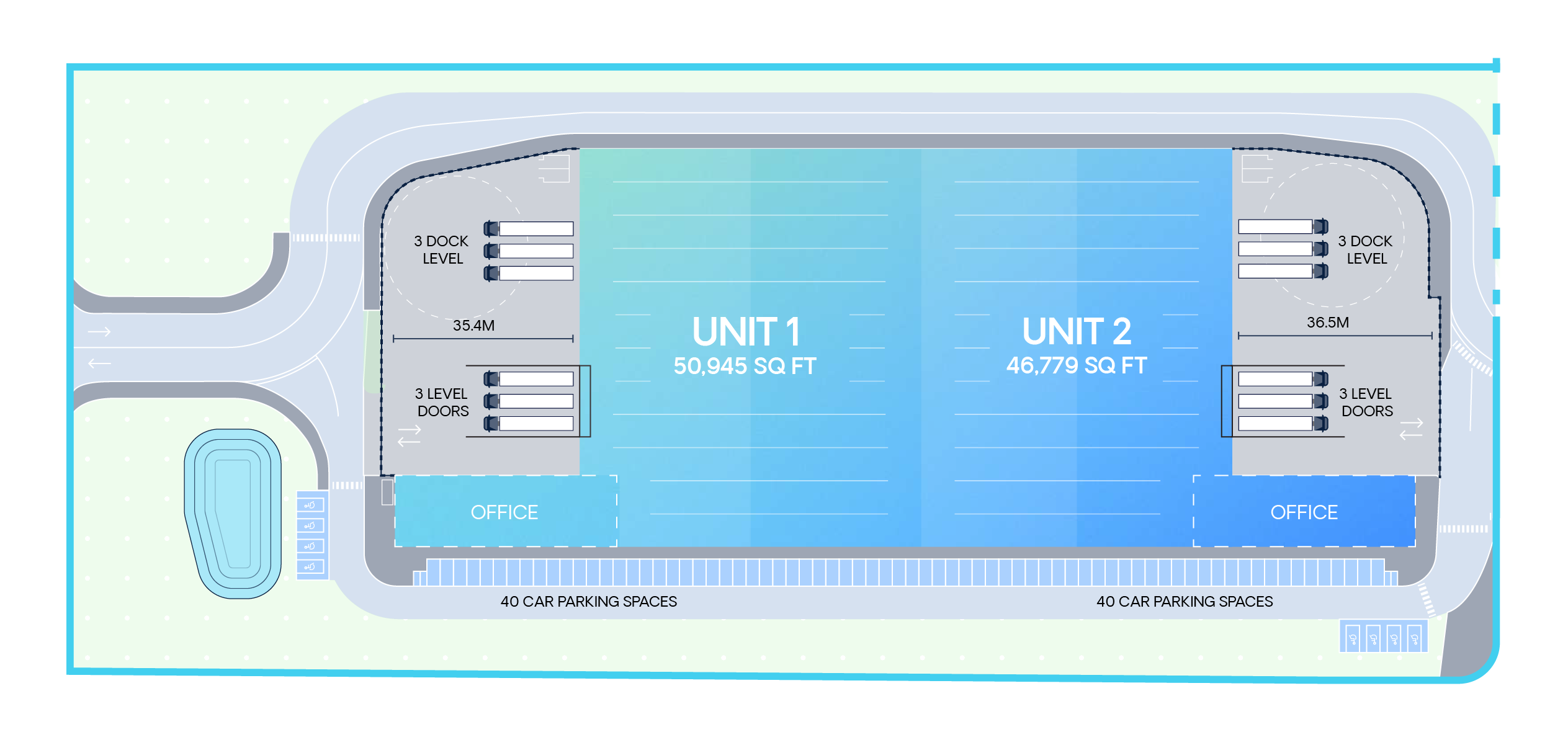 Site plan Units 1 and 2